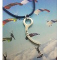 Sterling silver 925 closing pin necklace SKYDIVING STERLING SILVER 925 JEWELLERY